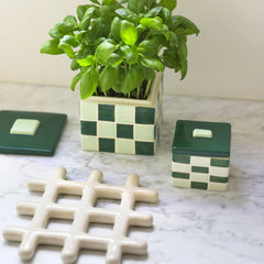 &KLEVERING Square Jar Small Green