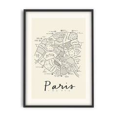 PSTR STUDIO Art Print Aleisha - Paris Neighborhood Map