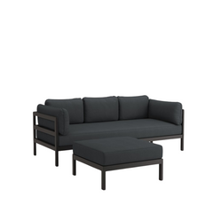 TIPTOE Corner Sofa Easy 3-4 Seats Gabriel Fabric Graphite Black Steel Structure 225cm