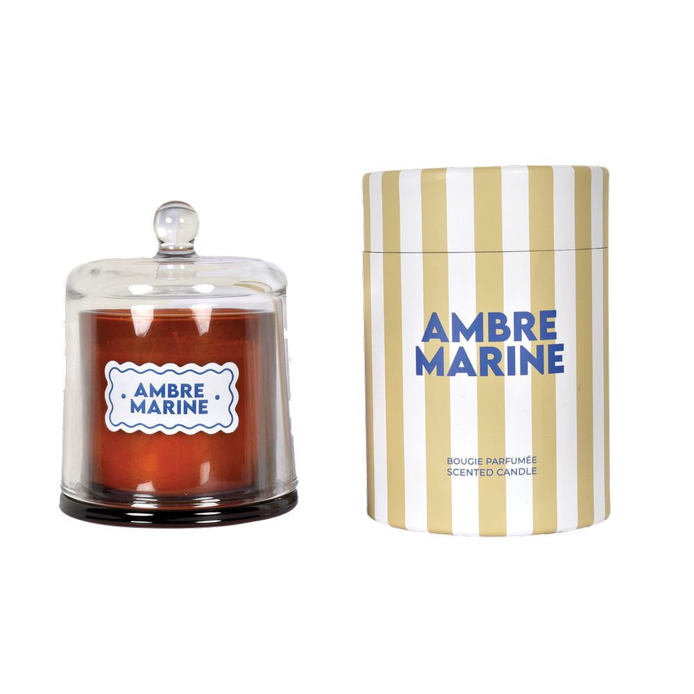 OPJET PARIS Small Bell Candle Trattoria Navy Amber 13cm