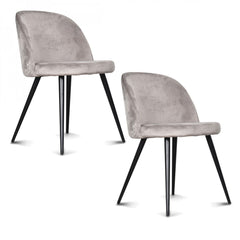 OPJET PARIS Set of 2 Chairs Ingrid Black Legs