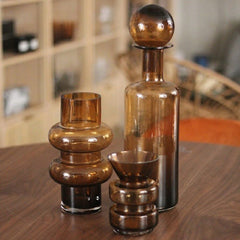OPJET PARIS Vase Bottle Glass Amber 41cm