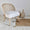 OPJET PARIS Armchair Sharing Cane Natural Terry Fabric White