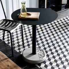 LYON BETON Bistro Table Donut Round Cutaway