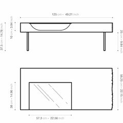 LYON BETON Coffee Table Curb 125x56cm