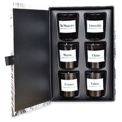 OPJET PARIS Set of 6 Mini Candles Travel Diary In Glass 5cm