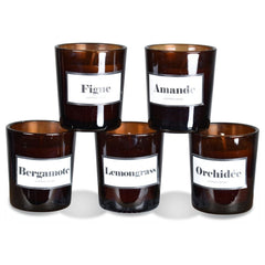 OPJET PARIS Set of 5 Mini Candles Timeless In Glass 5cm
