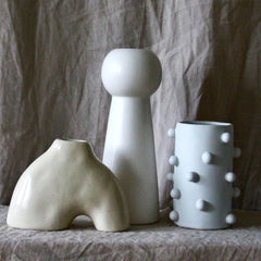 OPJET PARIS Ceramic Vase Spiritual Beige 21cm