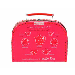 MOULIN ROTY Suitcase Red Ceramic Tea “Classic toys”