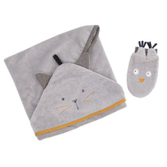 MOULIN ROTY Hooded towel “Les Moustaches“