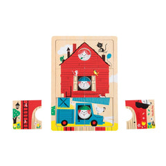 MOULIN ROTY Puzzle with 3 levels “Les Bambins”