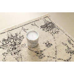 AFK LIVING Rug Faded Floral Silver
