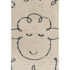 AFK LIVING Kid's Round Shaggy Rug Little Sheep