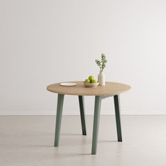 TIPTOE Round Dining Table New Modern Oak Steel Legs ø110cm