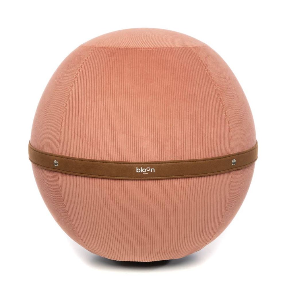 BLOON PARIS Inflated Seating Ball Corduroy Fabric Corail