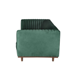 ZAGO Sofa 2-seater Dante Wood Legs Green Velvet