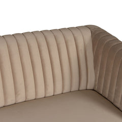 ZAGO Sofa 2-seater Dante Wood Legs Ivory Velvet