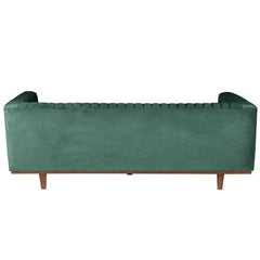 ZAGO Sofa 3-seater Dante Wood Legs Dark Green Velvet