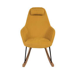 ZAGO Rocking Chair Evy wood legs fabric seat