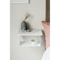 MAZE Bedside Table Edgy Edition White