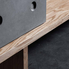 LYON BETON Sideboard Dice 1545 Concrete & Oak