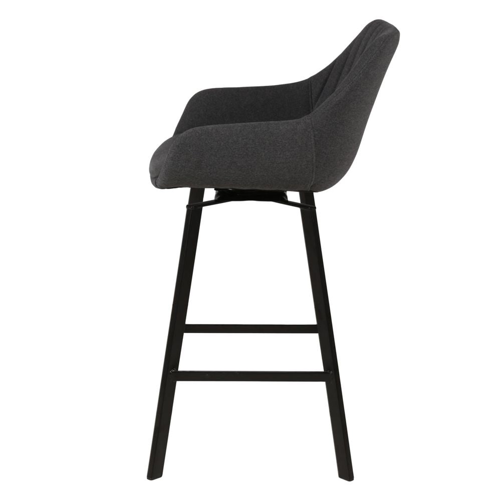 ZAGO Swivel Bar Stool Moss metal legs fabric 75cm laboutiquedesign.is
