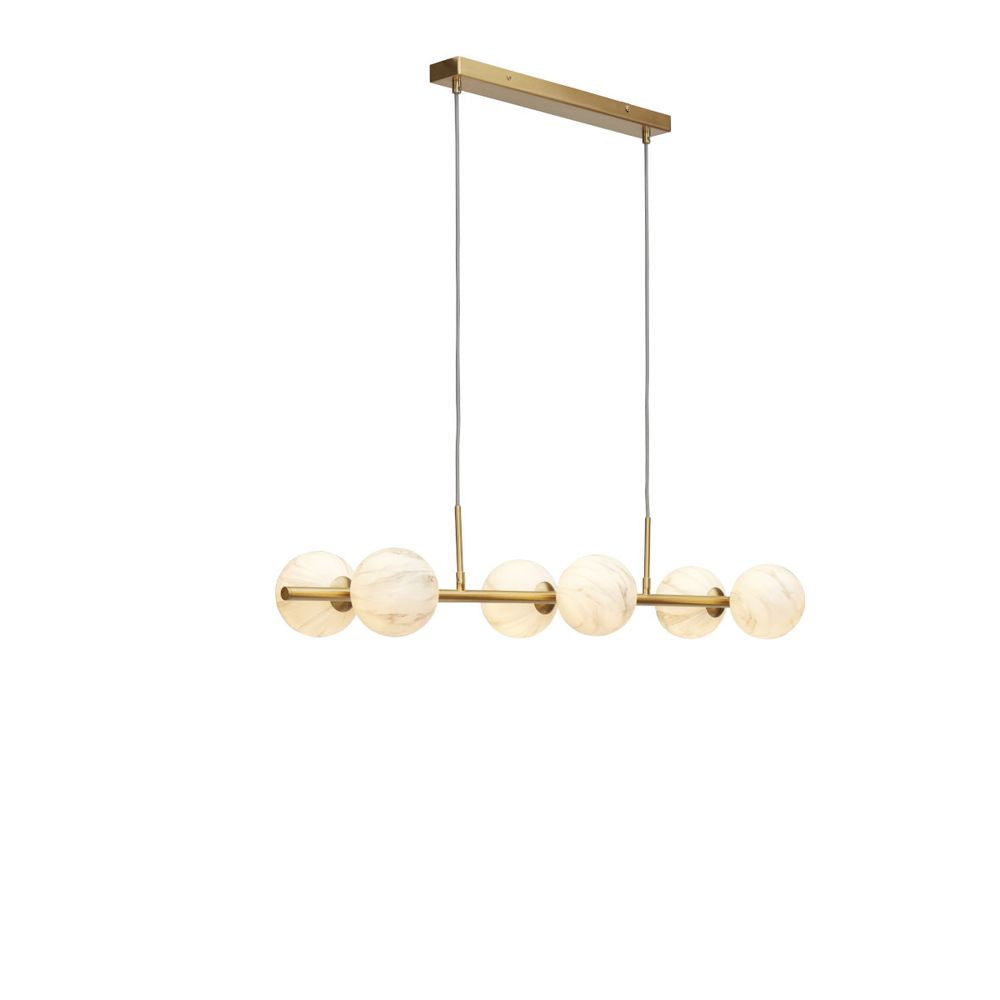 IT’S ABOUT ROMI Hanging lamp Carrara 6 globe print/gold white marble