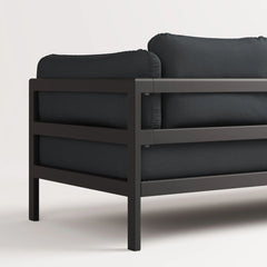 TIPTOE Sofa Easy 2 Seats Gabriel Fabric Graphite Black Steel Structure 225cm
