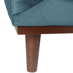ZAGO Armchair Dante Wood Legs Light Blue Velvet