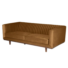 ZAGO Sofa 3-seater Dante Wood Legs Golden Rod Velvet
