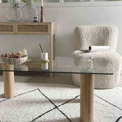 OPJET PARIS Armchair Eva Fabric Faux-Fur White