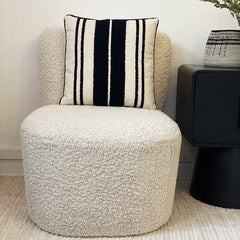 OPJET PARIS Armchair Eva Fabric Faux-Fur White