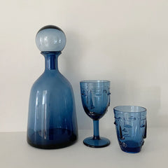 OPJET PARIS Vase Bouteille Glass Blue 33cm