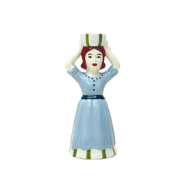 OPJET PARIS Candle Holder Woman Blue 21cm