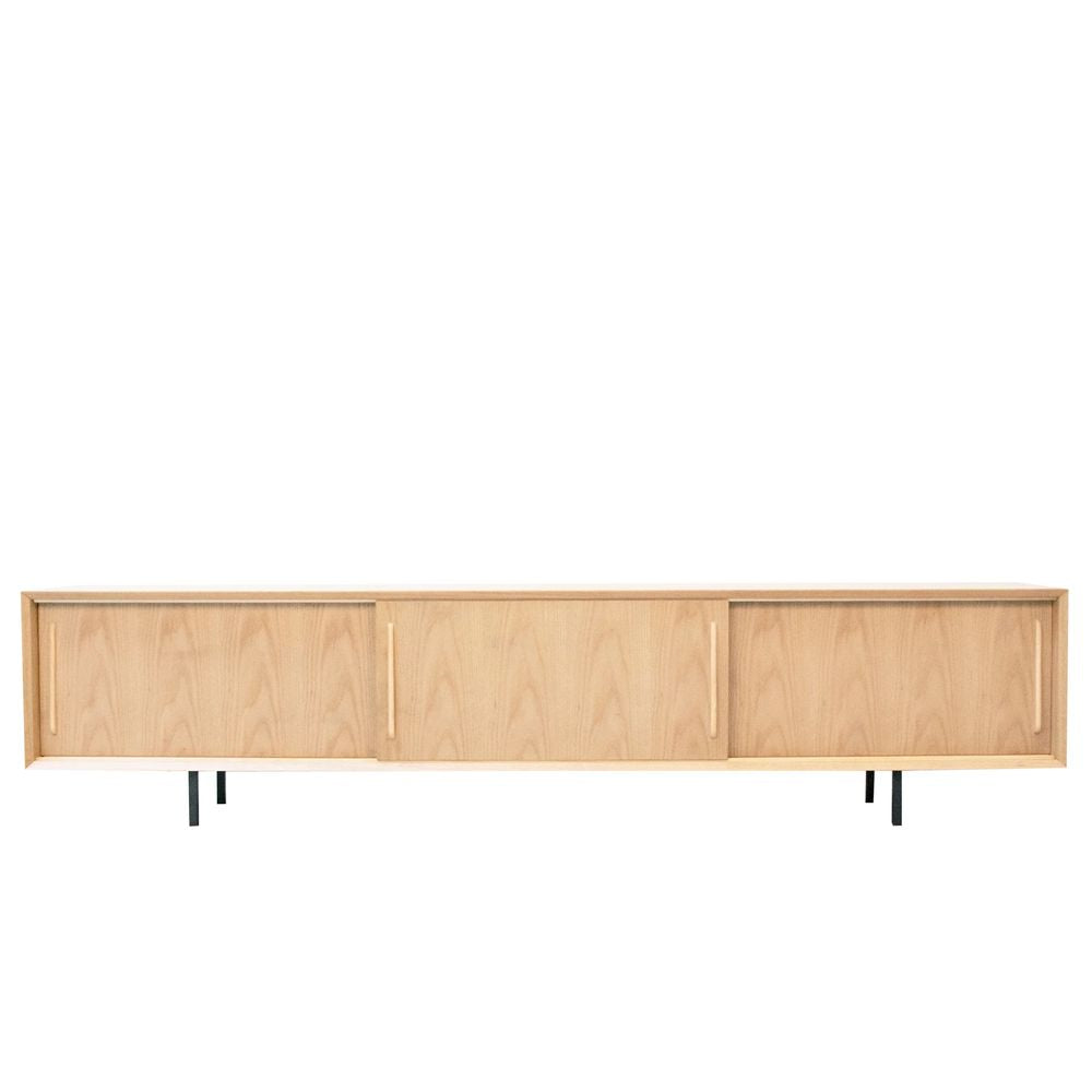 FURNIFIED TV Cabinet Oskar 3 Doors Oak 220cm
