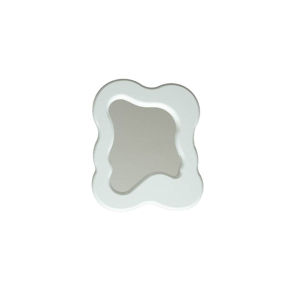 SALÓME HOLLANDERS Glazed Mirror Mini 47cm Pale Seashell