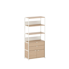 TIPTOE Shelf Unit With Drawers H180xW84cm