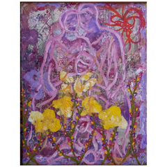 06 - Anna Ólöf Jansdóttir - Sindri Dýrason, "Vorspá", Olía á striga, 15x30cm, 2025.