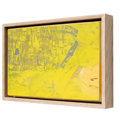 25 - Halldór Ragnarsson, "Enda hnyttni // Punch Line",Akrýl og enamel á við, 21x31cm, 2025.