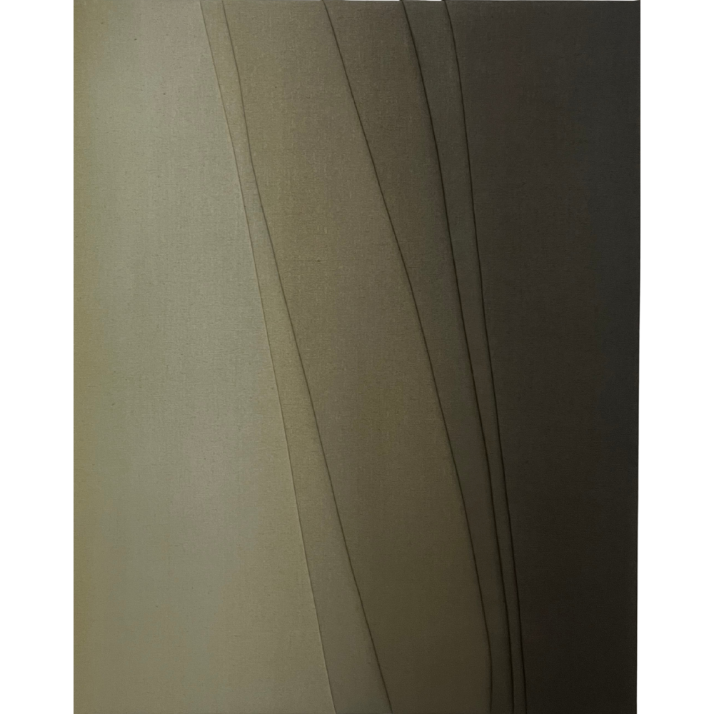 24 - Geirþrúður Einarsdóttir, "Saklaus strönd", Blönduð tækni á striga, 85x105cm, 2025.