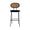 FURNIFIED Bar Stool Dublin Black Velvet Rattan 73cm