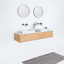 FURNIFIED Bathroom Furniture Ann Wood 150cm
