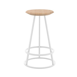 HARTO Bar Stool Gustave Wood Metal 65cm