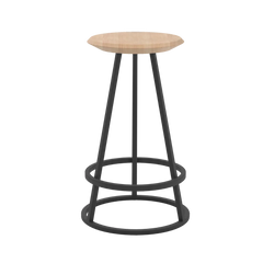HARTO Bar Stool Gustave Wood Metal 65cm