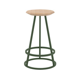 HARTO Bar Stool Gustave Wood Metal 65cm