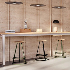 HARTO Bar Stool Gustave Wood Metal 65cm