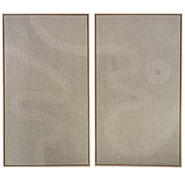 54 - Markús Bjarnason, "Skýjaborgir”, 2x 123×70cm, 2025.