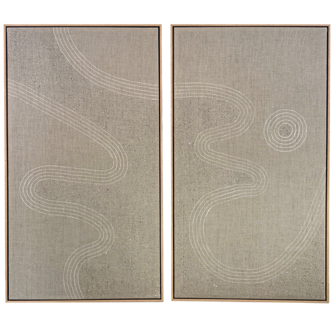 54 - Markús Bjarnason, "Skýjaborgir”, 2x 123×70cm, 2025.