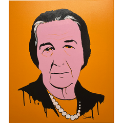 78 - Snorri Ásmundsson,  "Golda Meir", Akrýl á striga,  70x80cm, 2025.