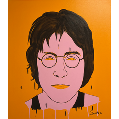 77 - Snorri Ásmundsson,  "John Lennon", Akrýl á striga,  70x80cm, 2025.